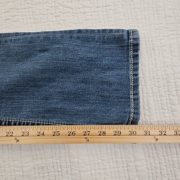 Miss Me Women’s Jeans Size 25 Signature Rise Boot Cut Denim Rhinestone Contrast - Picture 7 of 16